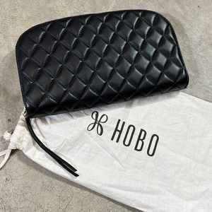 Hobo brand Cole Clutch black leather clutch